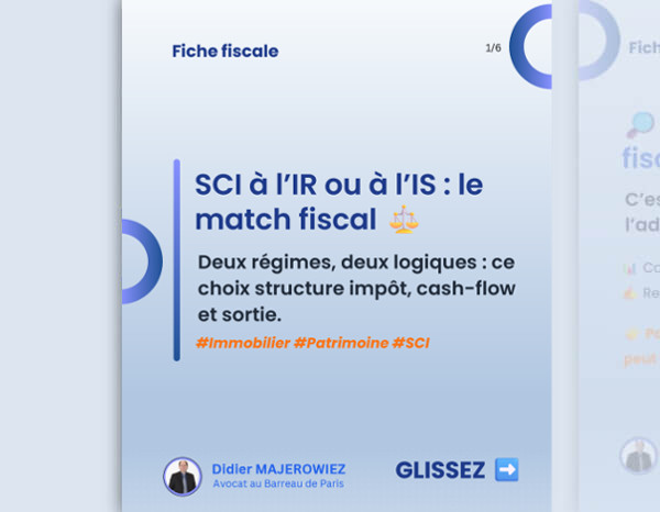 Carrousel SCI IR ou IS - Fiscaloo