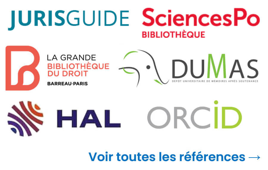Références institutionnelles et documentaires – Jurisguide, Sciences Po, HAL, DUMAS, ORCID